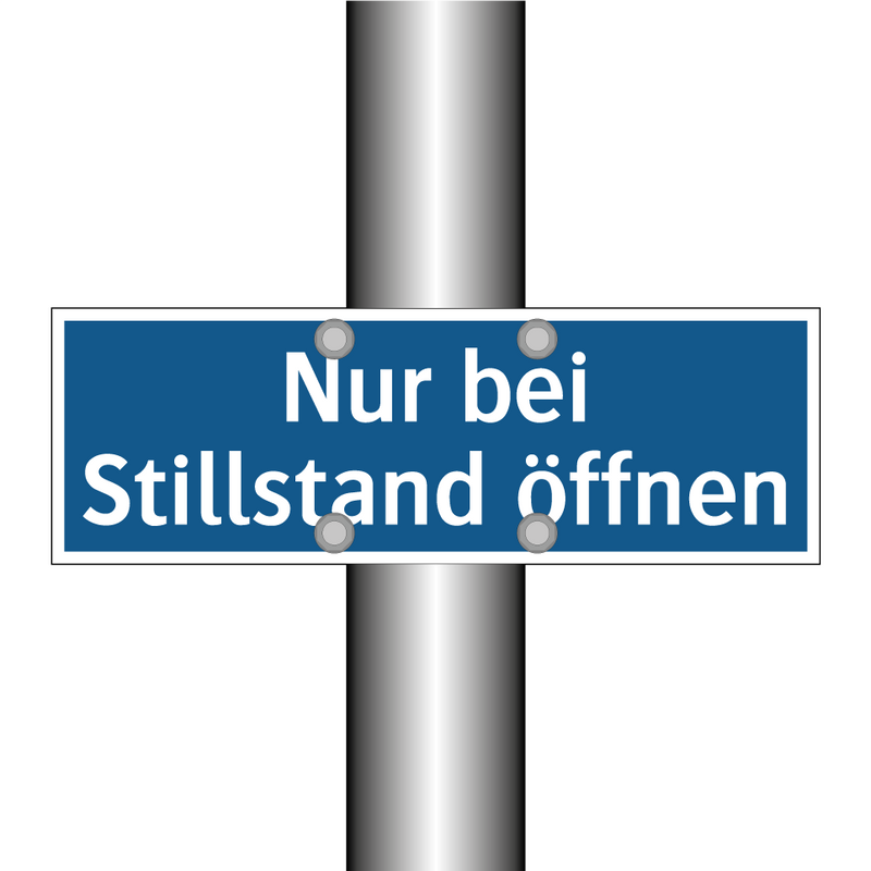 Nur bei Stillstand öffnen