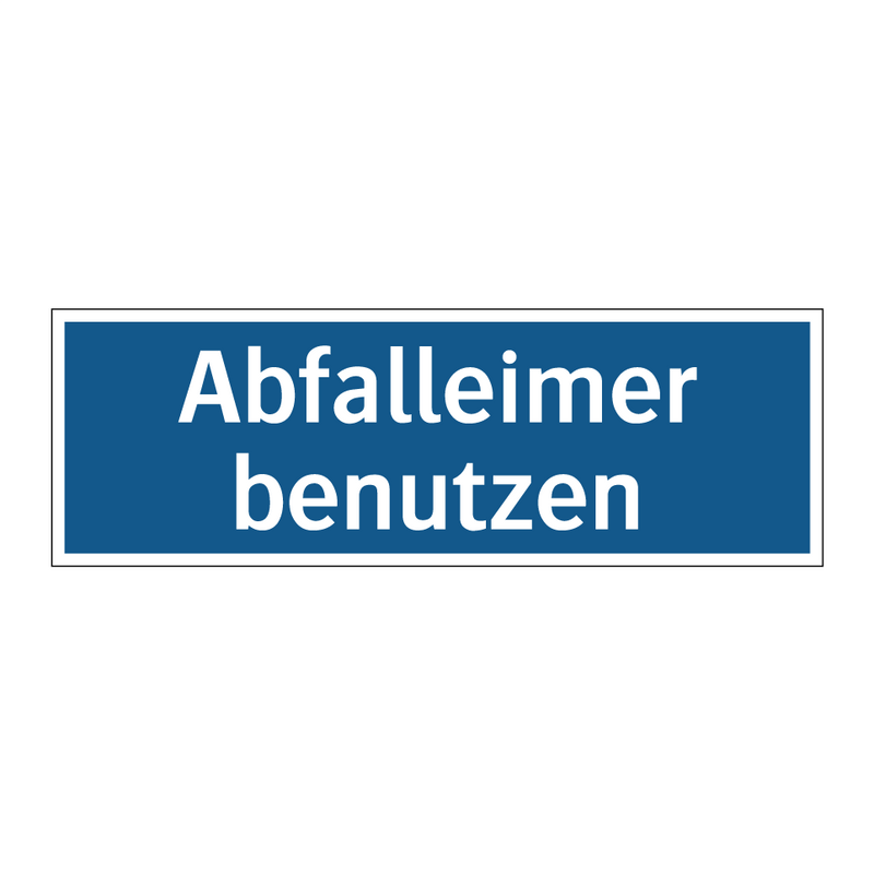 Abfalleimer benutzen