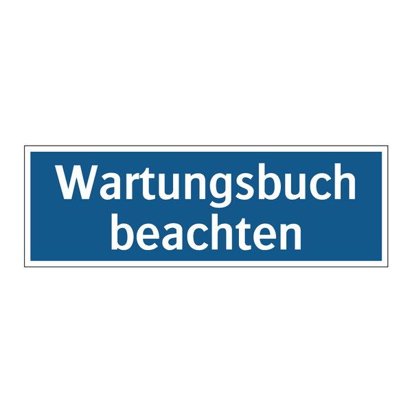 Wartungsbuch beachten