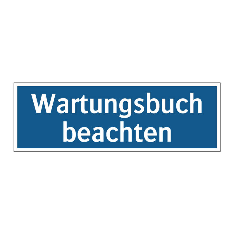 Wartungsbuch beachten