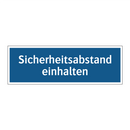 Sicherheitsabstand einhalten