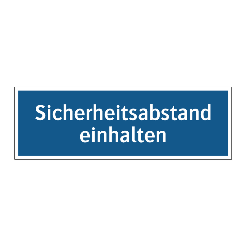 Sicherheitsabstand einhalten