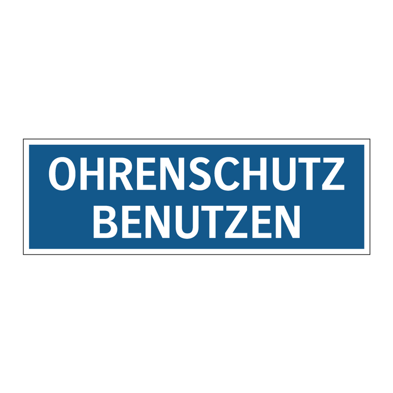 OHRENSCHUTZ BENUTZEN