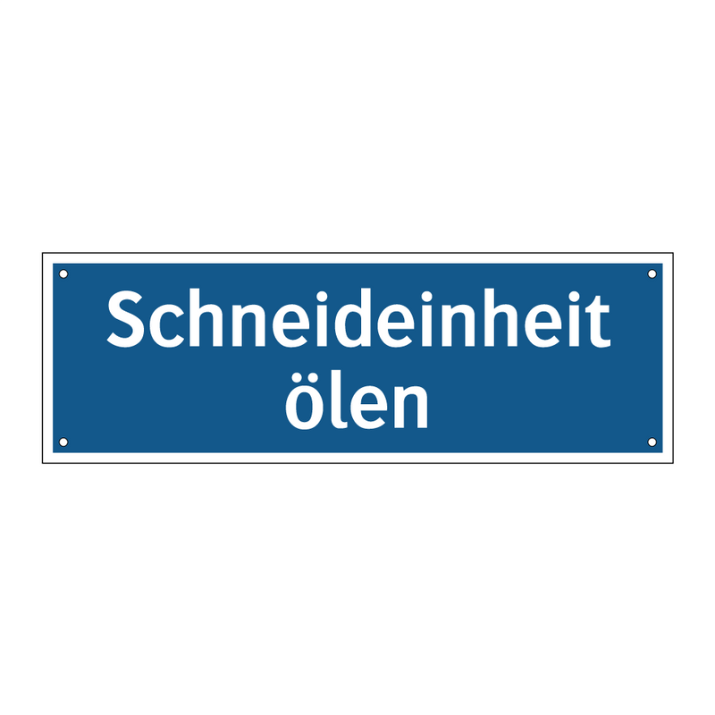 Schneideinheit ölen