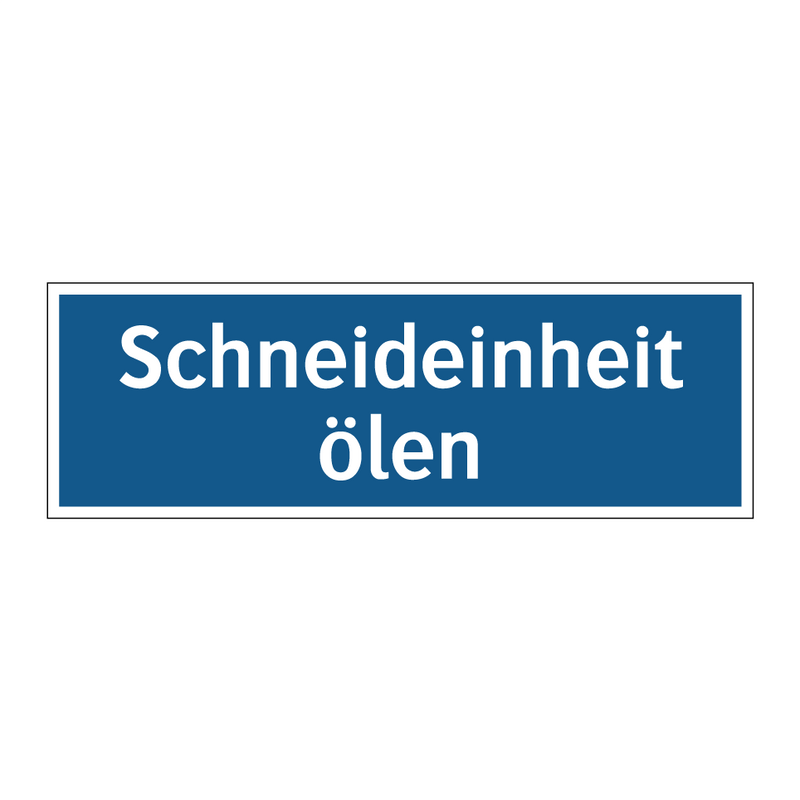 Schneideinheit ölen