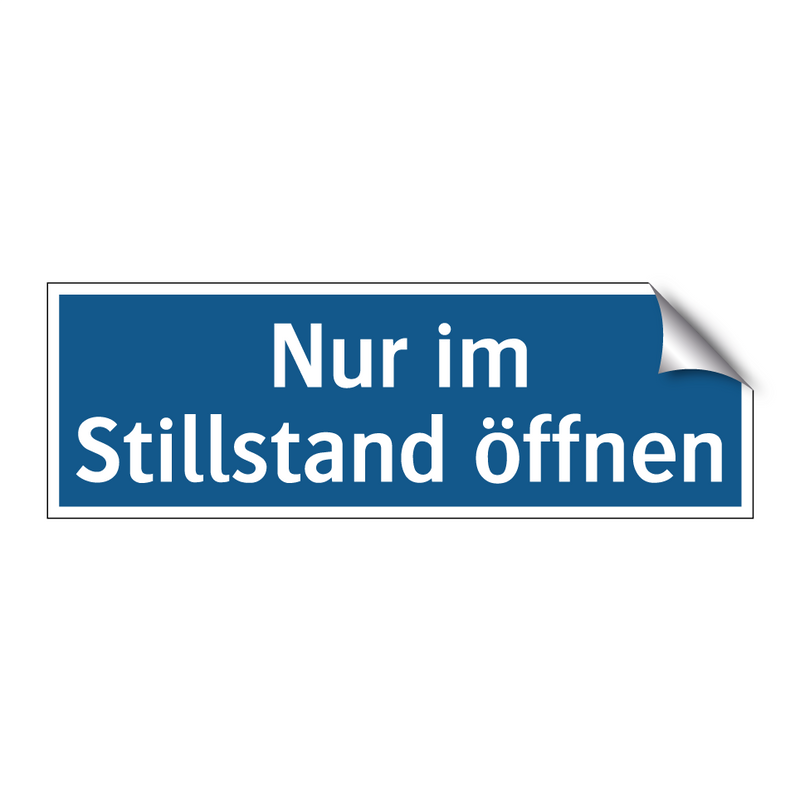 Nur im Stillstand öffnen