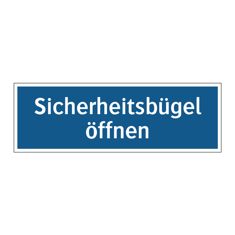 Sicherheitsbügel öffnen