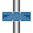 ELTERLICHE AUFSICHT Bitte beachten Sie, dass trotz der Anwesenheit von Rettungsschwimmern Eltern und Erziehungsberechtigte grundsätzlich für die aktive Aufsicht verantwortlich sind. Vielen Dank