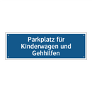 Parkplatz für Kinderwagen und Gehhilfen