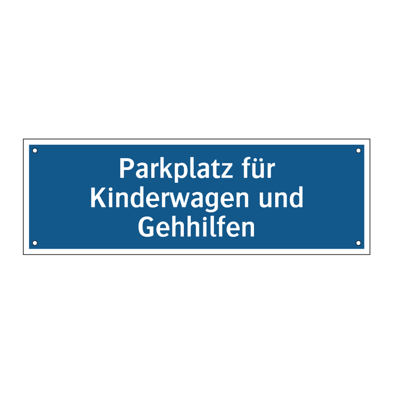 Parkplatz für Kinderwagen und Gehhilfen