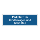Parkplatz für Kinderwagen und Gehhilfen