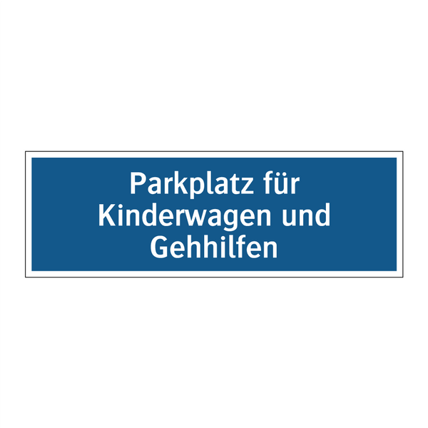 Parkplatz für Kinderwagen und Gehhilfen