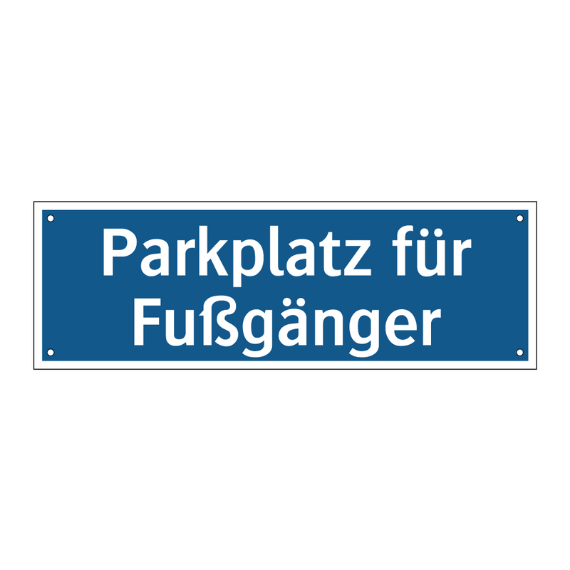 Parkplatz für Fußgänger