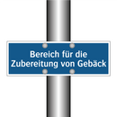 Bereich für die Zubereitung von Gebäck