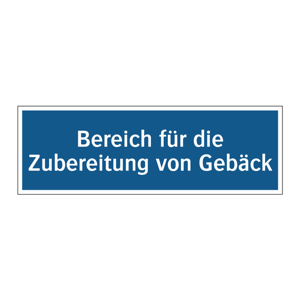 Bereich für die Zubereitung von Gebäck