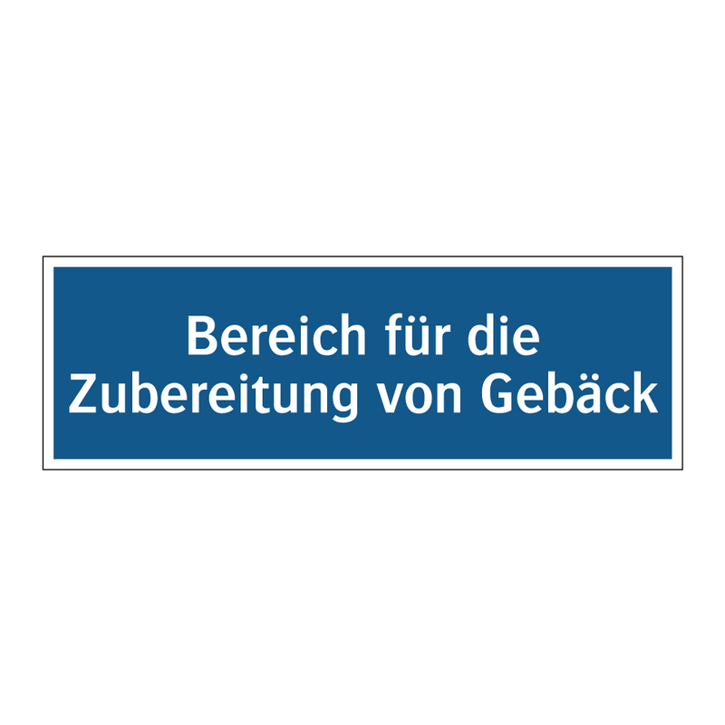 Bereich für die Zubereitung von Gebäck
