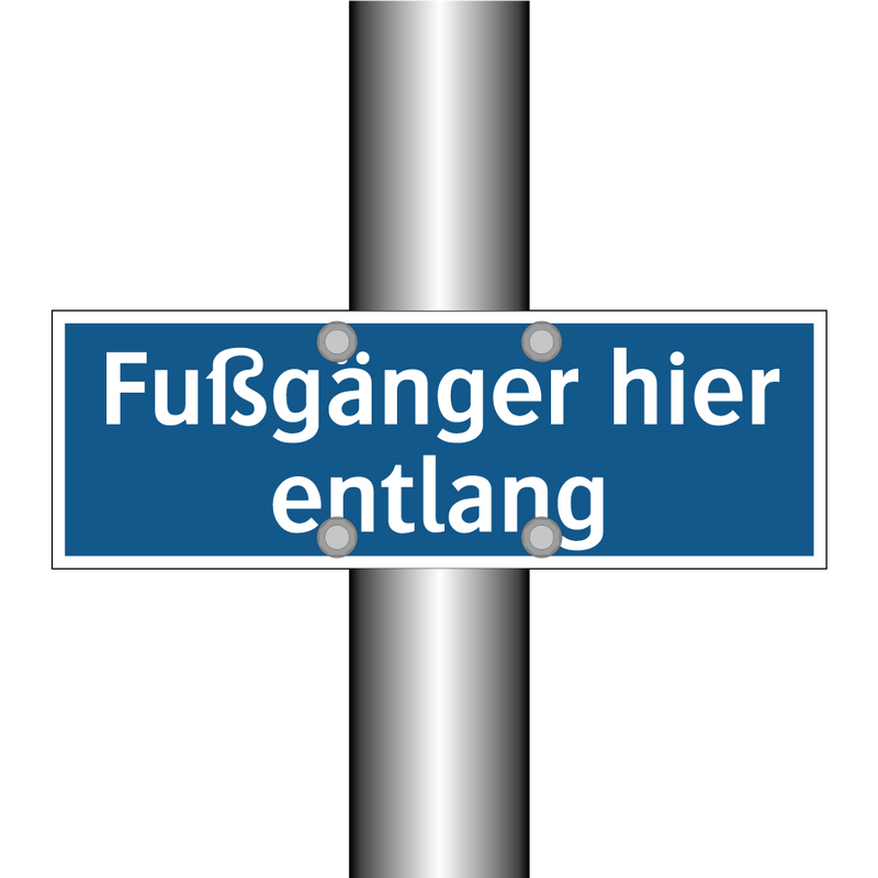 Fußgänger hier entlang