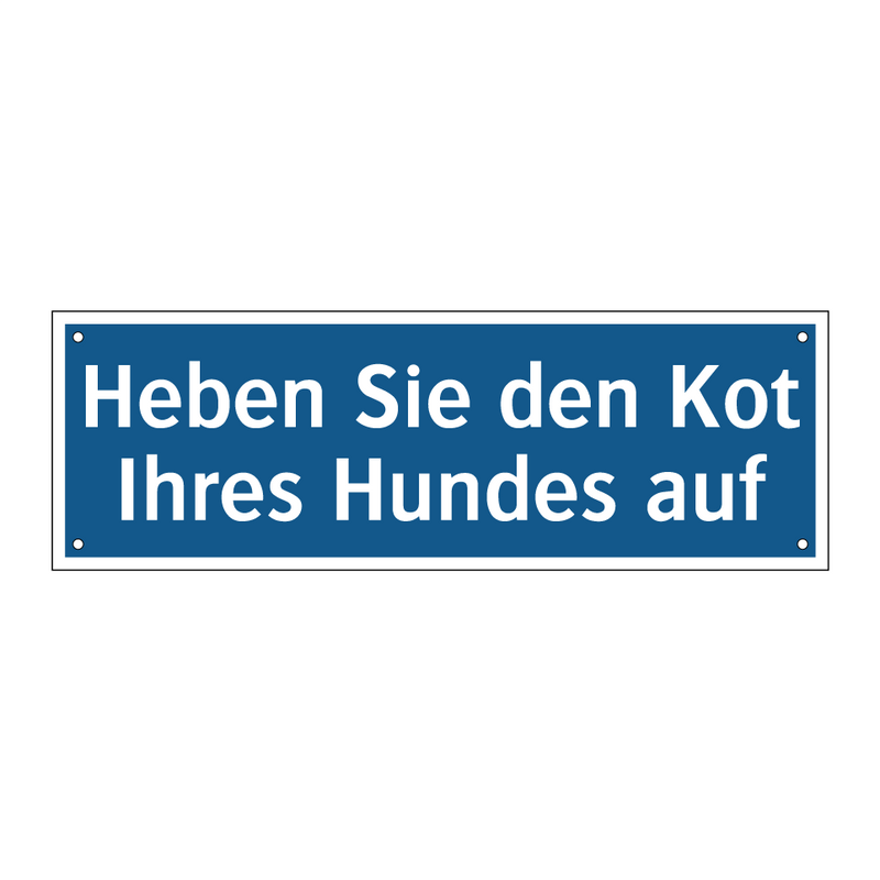 Heben Sie den Kot Ihres Hundes auf