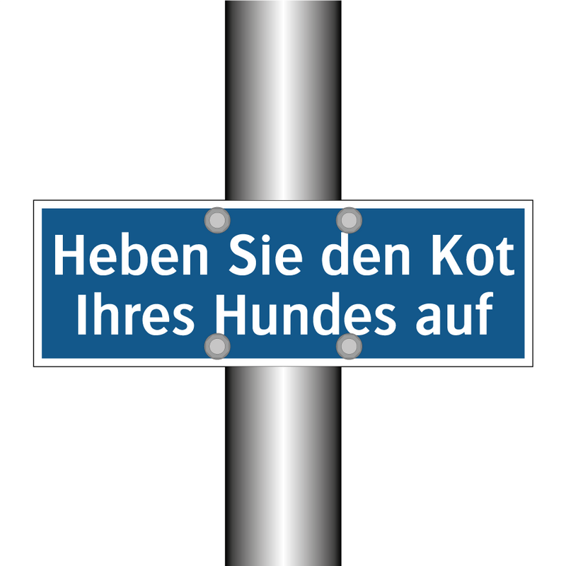 Heben Sie den Kot Ihres Hundes auf