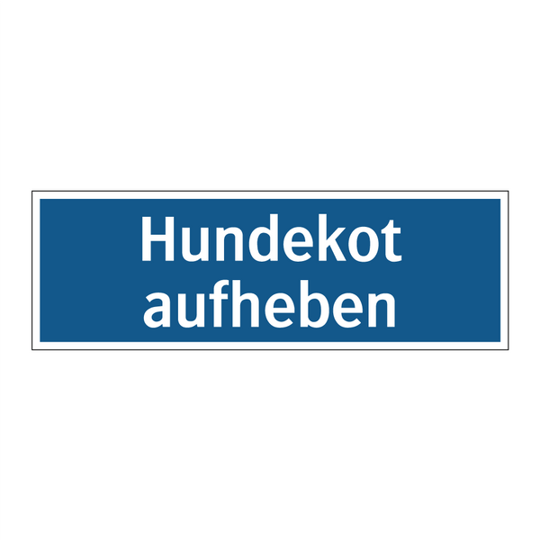 Hundekot aufheben