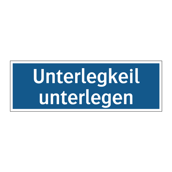 Unterlegkeil unterlegen