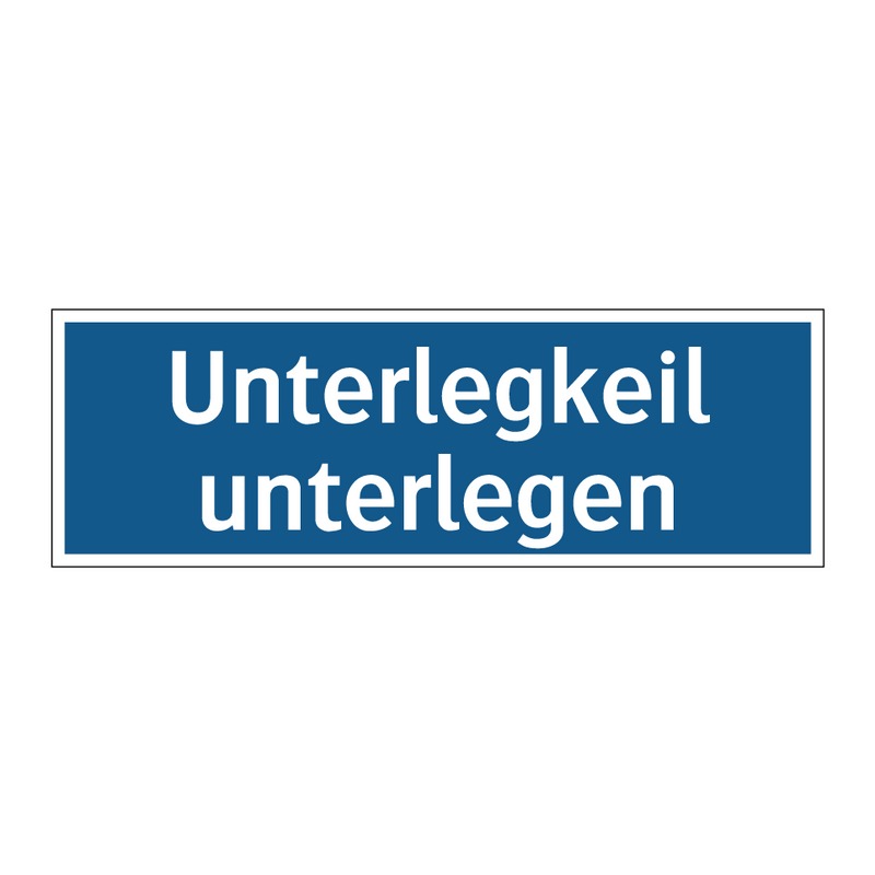 Unterlegkeil unterlegen