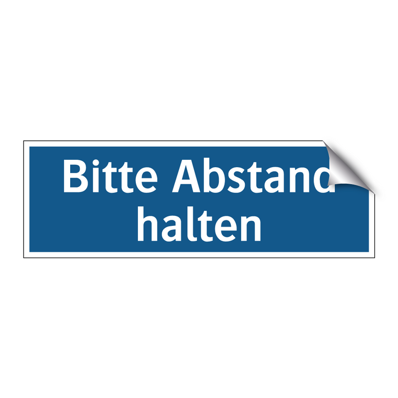 Bitte Abstand halten