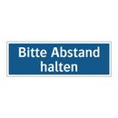Bitte Abstand halten