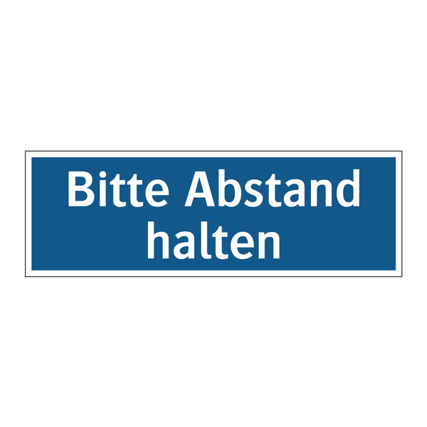 Bitte Abstand halten