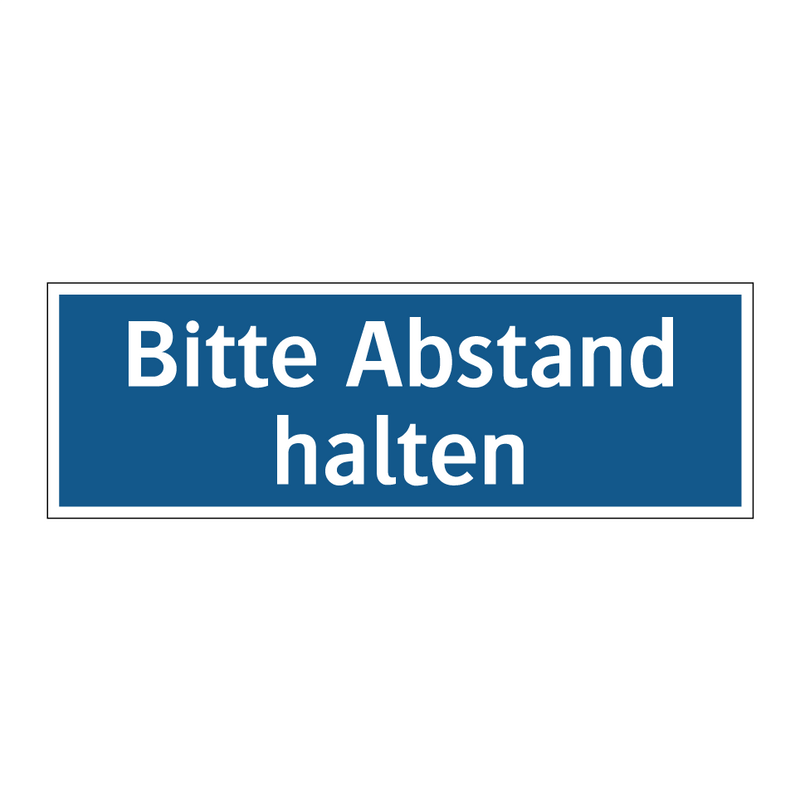 Bitte Abstand halten