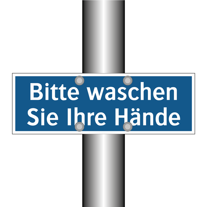 Bitte waschen Sie Ihre Hände