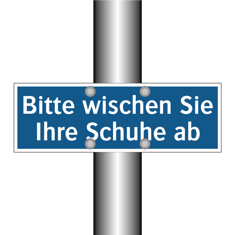 Bitte wischen Sie Ihre Schuhe ab