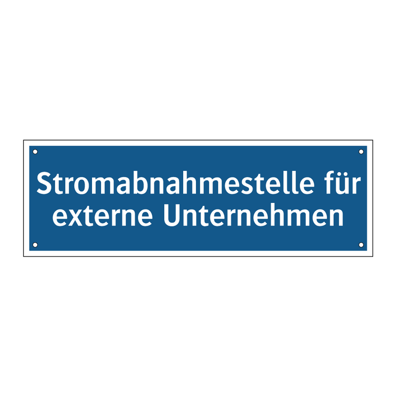 Stromabnahmestelle für externe Unternehmen