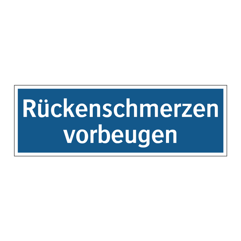 Rückenschmerzen vorbeugen