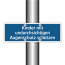 Kinder mit undurchsichtigen Augenschutz schützen