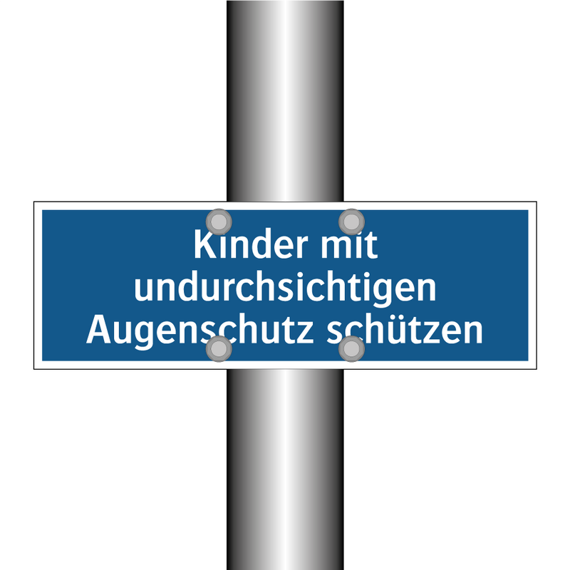 Kinder mit undurchsichtigen Augenschutz schützen