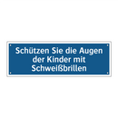 Schützen Sie die Augen der Kinder mit Schweißbrillen