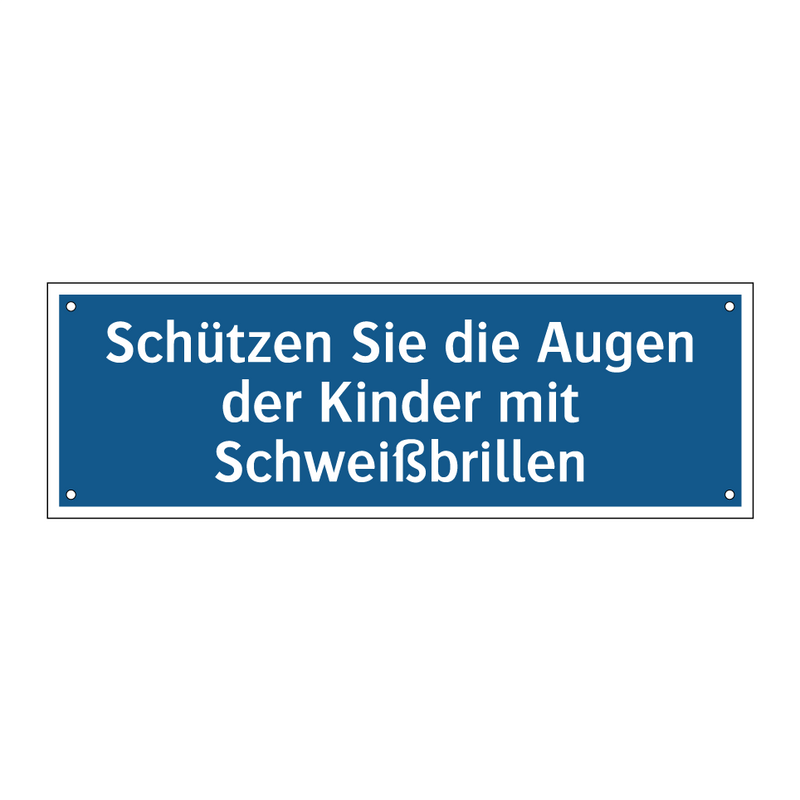 Schützen Sie die Augen der Kinder mit Schweißbrillen