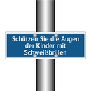 Schützen Sie die Augen der Kinder mit Schweißbrillen