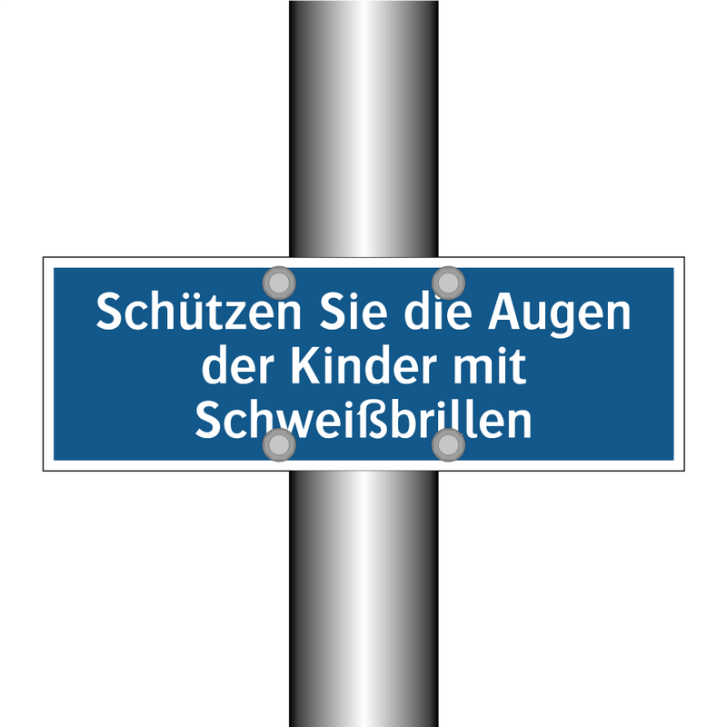 Schützen Sie die Augen der Kinder mit Schweißbrillen