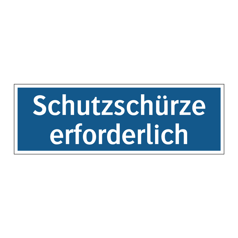 Schutzschürze erforderlich