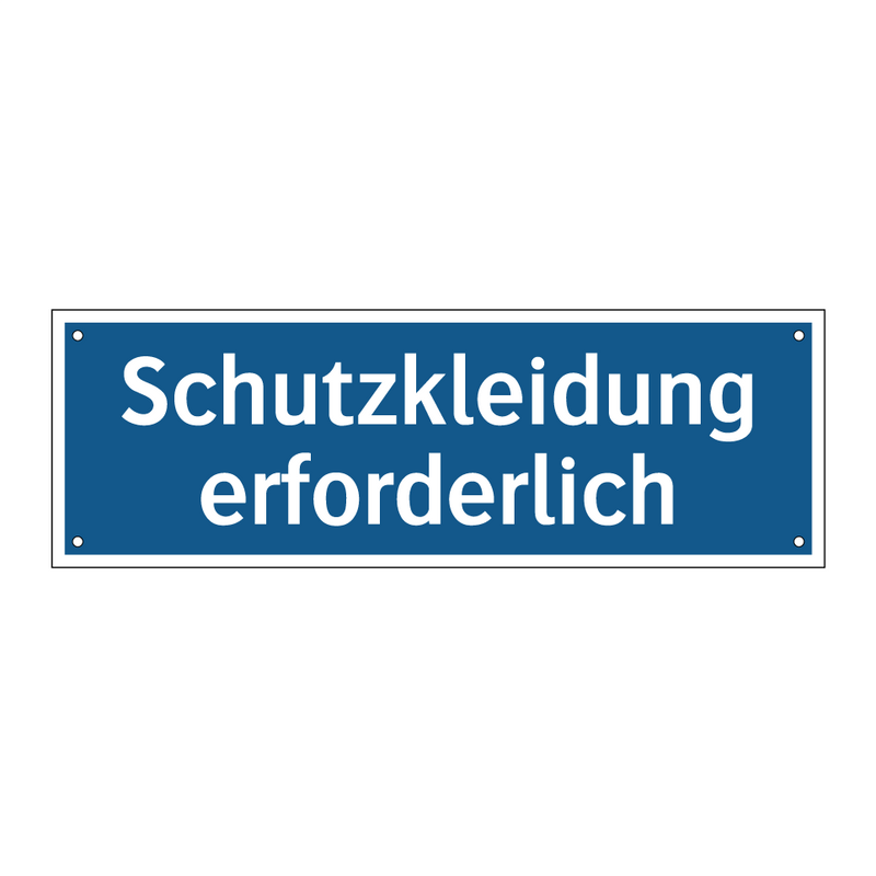 Schutzkleidung erforderlich