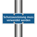 Schutzausrüstung muss verwendet werden