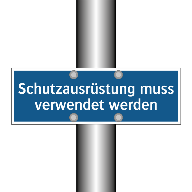Schutzausrüstung muss verwendet werden