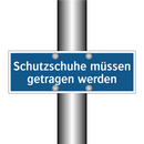 Schutzschuhe müssen getragen werden