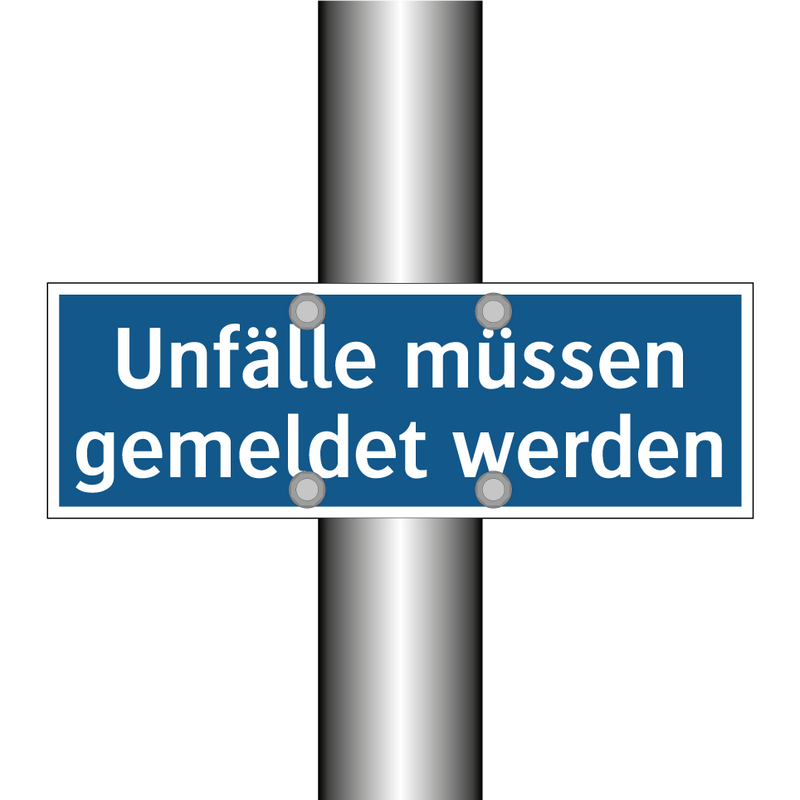 Unfälle müssen gemeldet werden