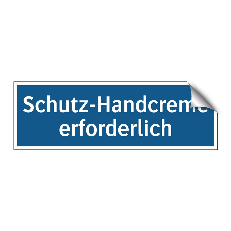 Schutz-Handcreme erforderlich