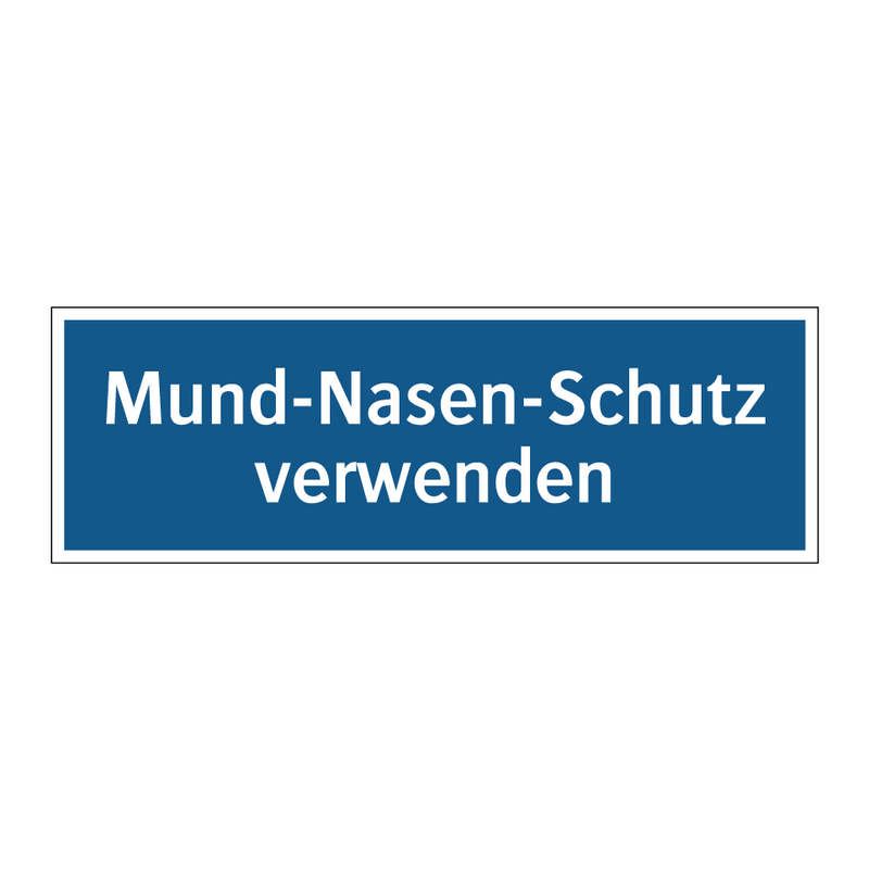 Mund-Nasen-Schutz verwenden