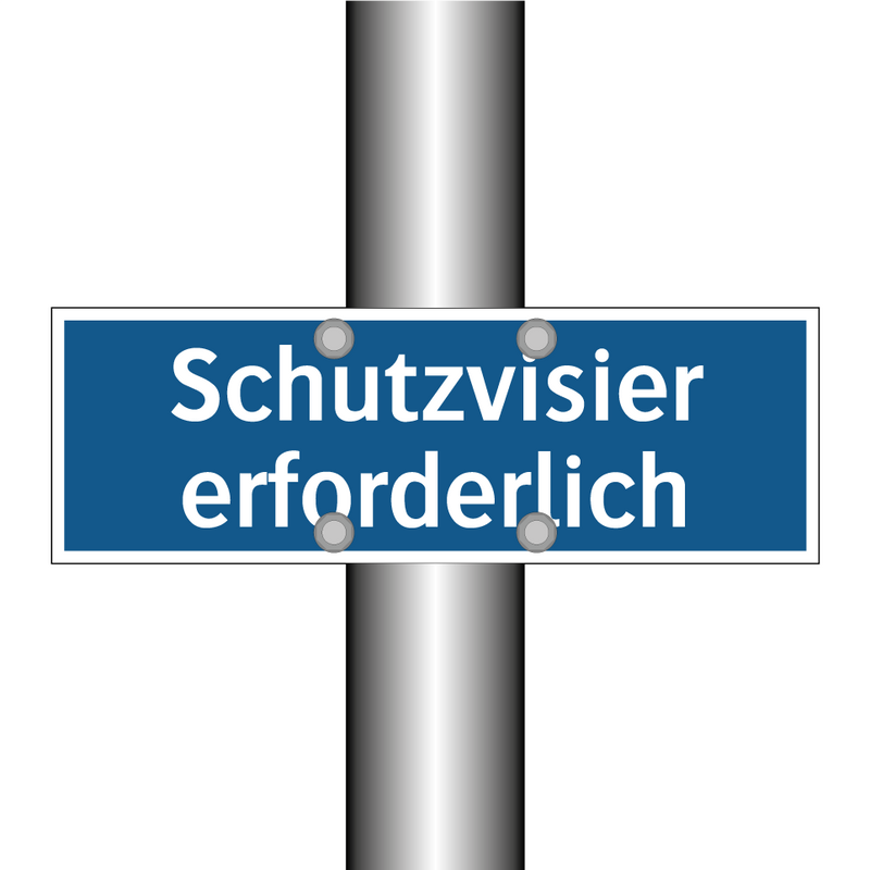 Schutzvisier erforderlich