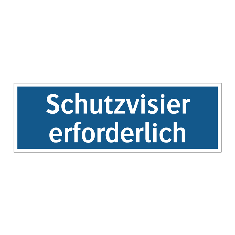 Schutzvisier erforderlich